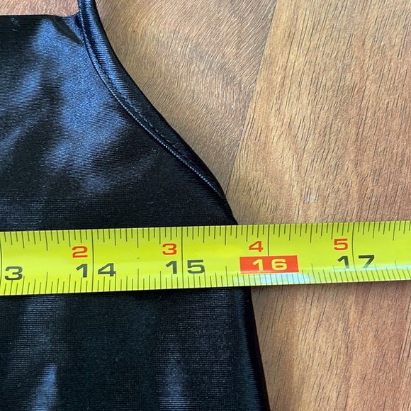 New Wild Fable black satin spaghetti strap top - Picture 3 of 15